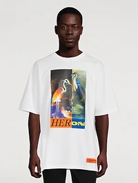 Cotton Split Graphic T-Shirt