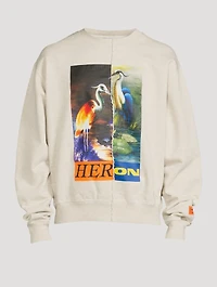 Cotton Split Graphic Sweatshirt