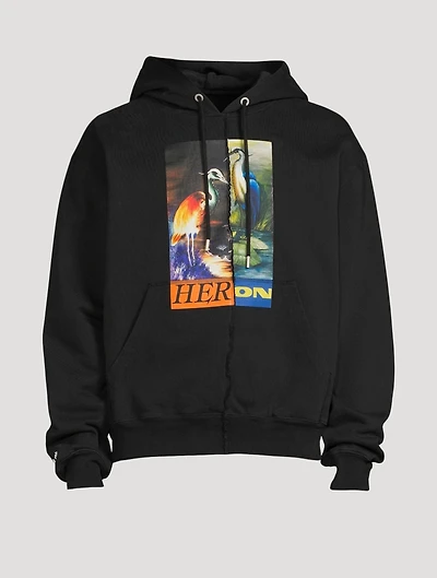 Cotton Split Graphic Hoodie