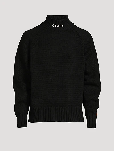 Wool-Blend Turtleneck Sweater
