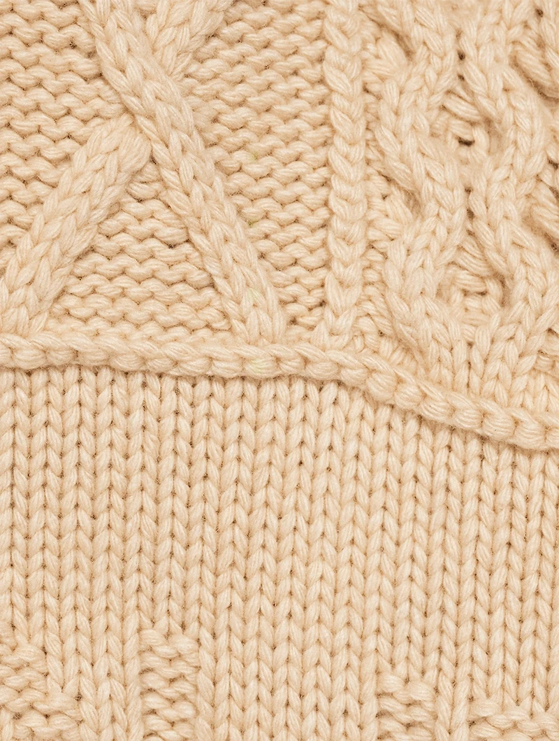 Patchwork-Knit Logo Cardigan