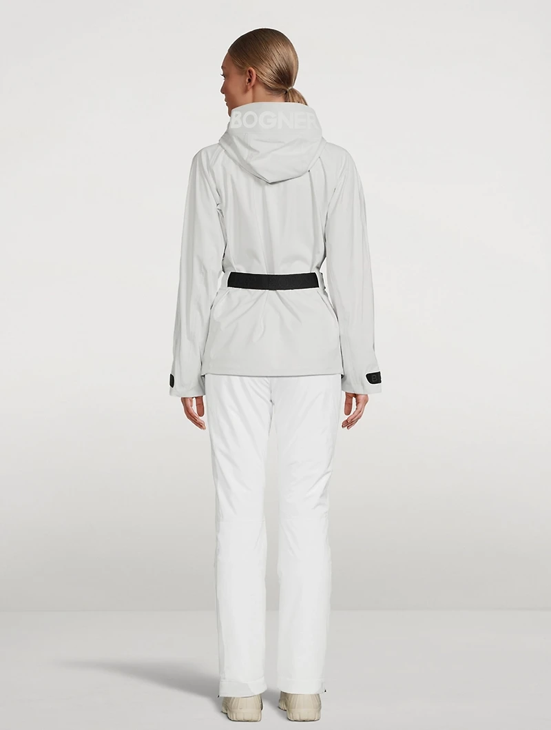 Maia-T Belted Ski Jacket With Hood