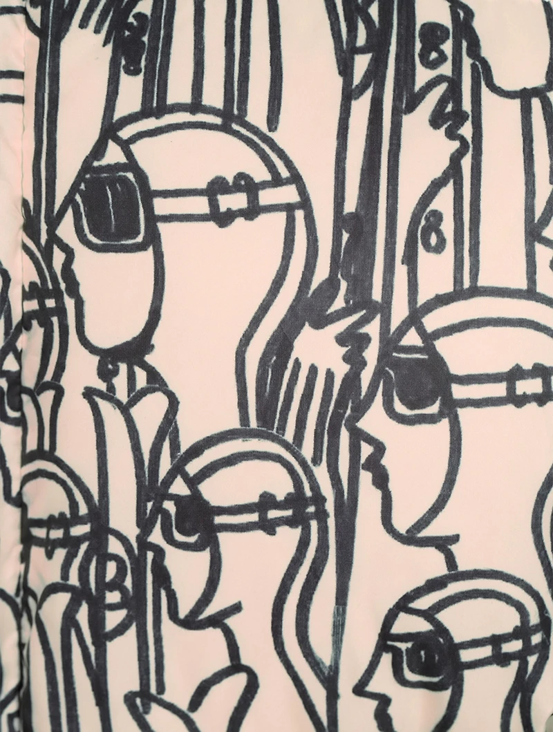 Fanja Down Parka Skier Print