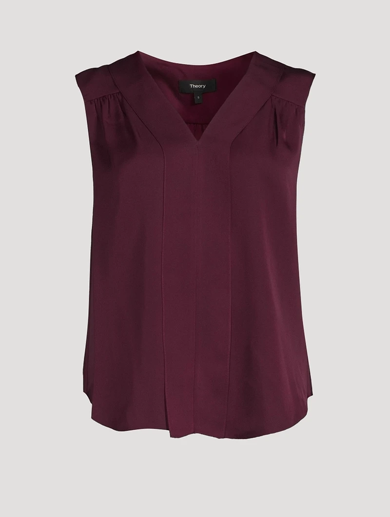 Silk Georgette V-Overlay Top