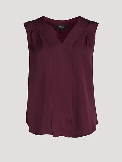 Silk Georgette V-Overlay Top