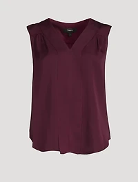 Silk Georgette V-Overlay Top
