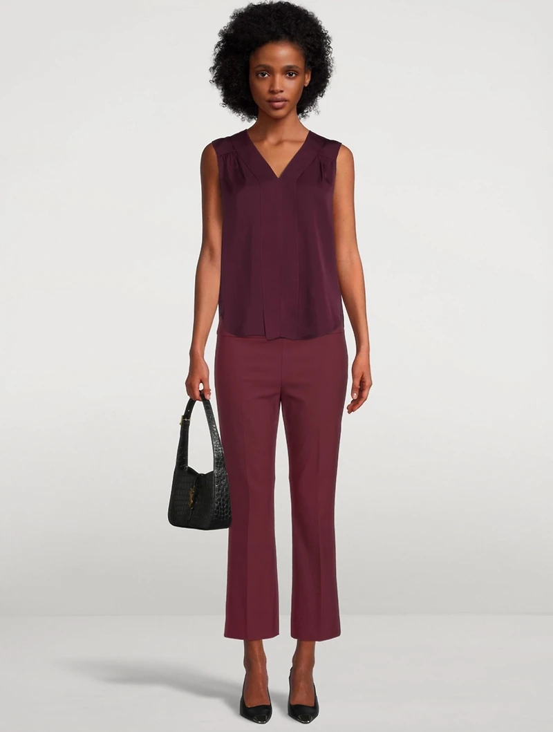 Silk Georgette V-Overlay Top