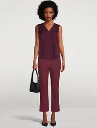 Silk Georgette V-Overlay Top