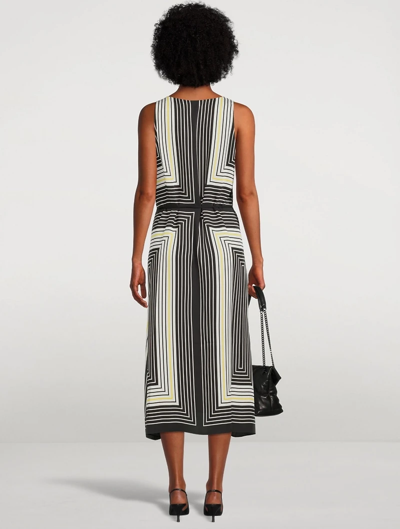 Silk Sleeveless Midi Dress