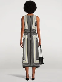 Silk Sleeveless Midi Dress