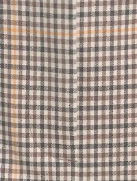 Wool Straight Slit Pants Plaid Print