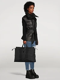Zerina Belted Leather Down Vest