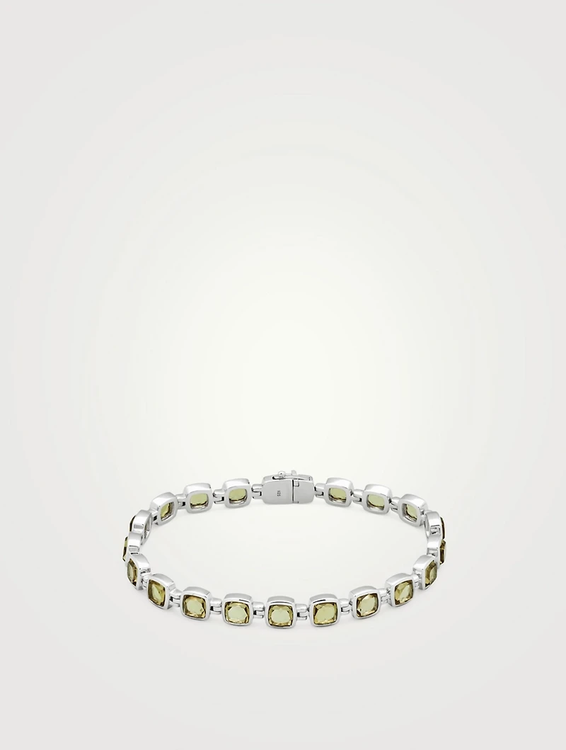 Olive Quartz Cushion Bracelet