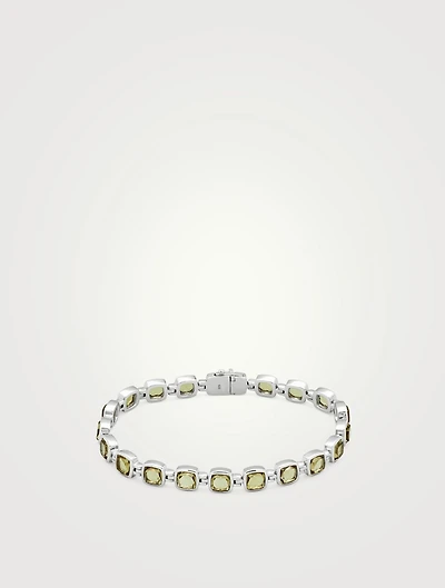 Olive Quartz Cushion Bracelet