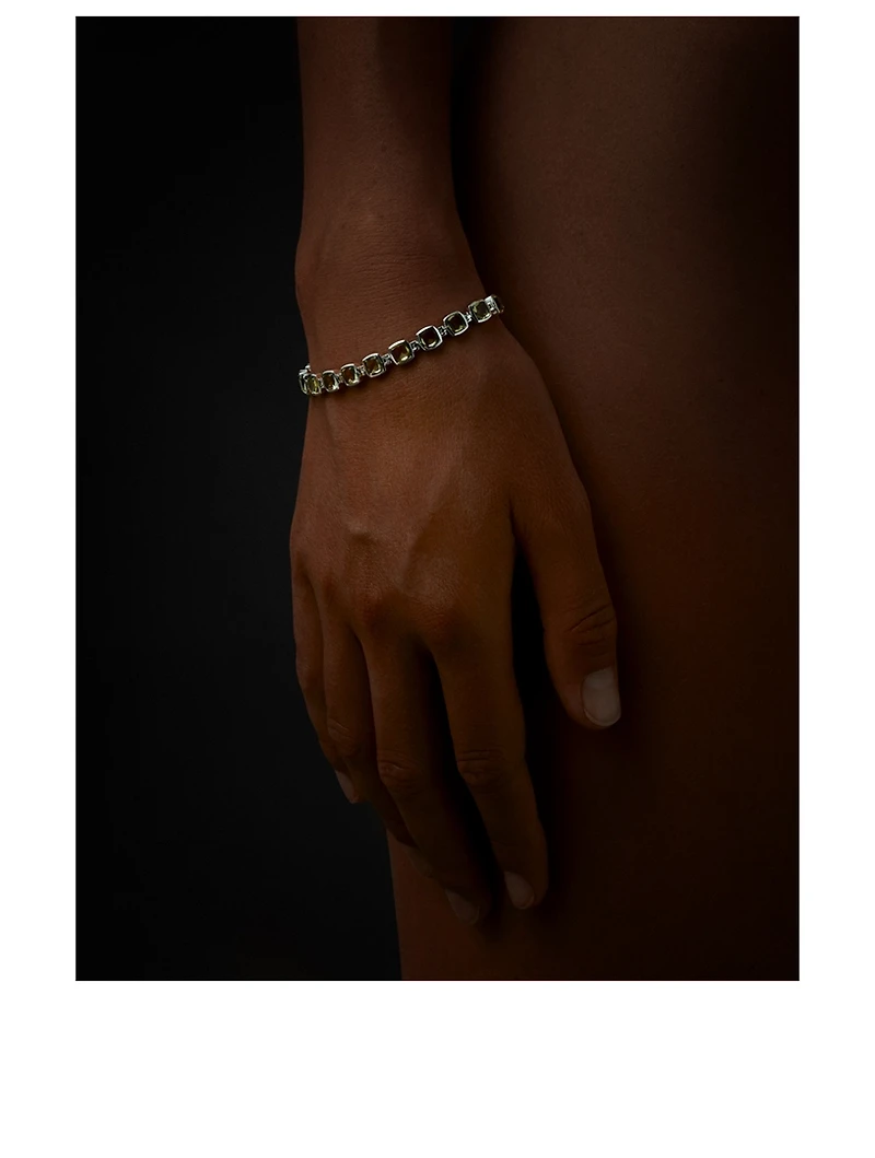 Olive Quartz Cushion Bracelet