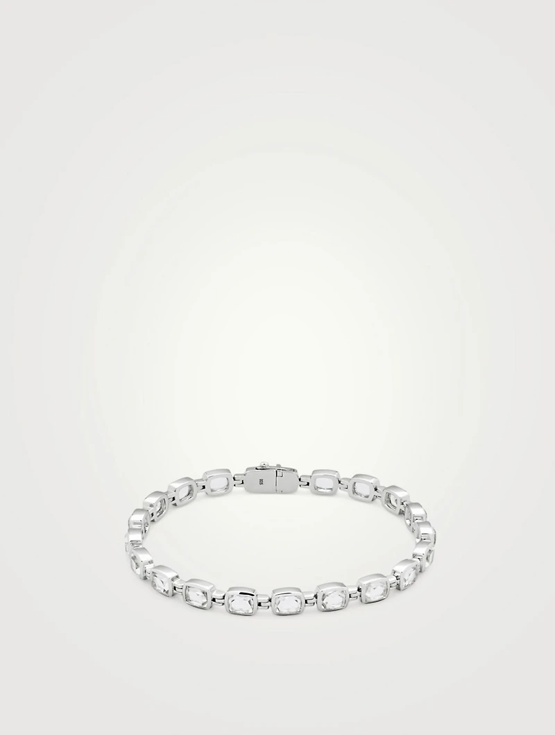 Cushion Bracelet With Rock Crystals