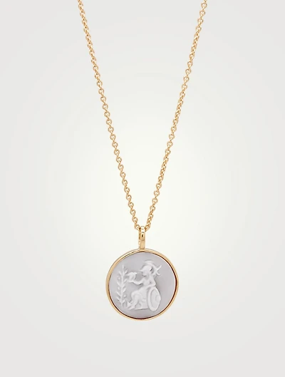Small Cameo Athena Pendant Necklace