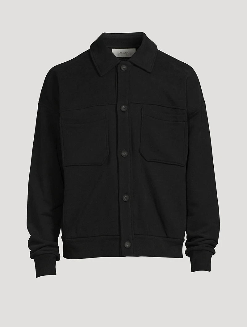 Recycled Cotton Sweatshirt Jacket