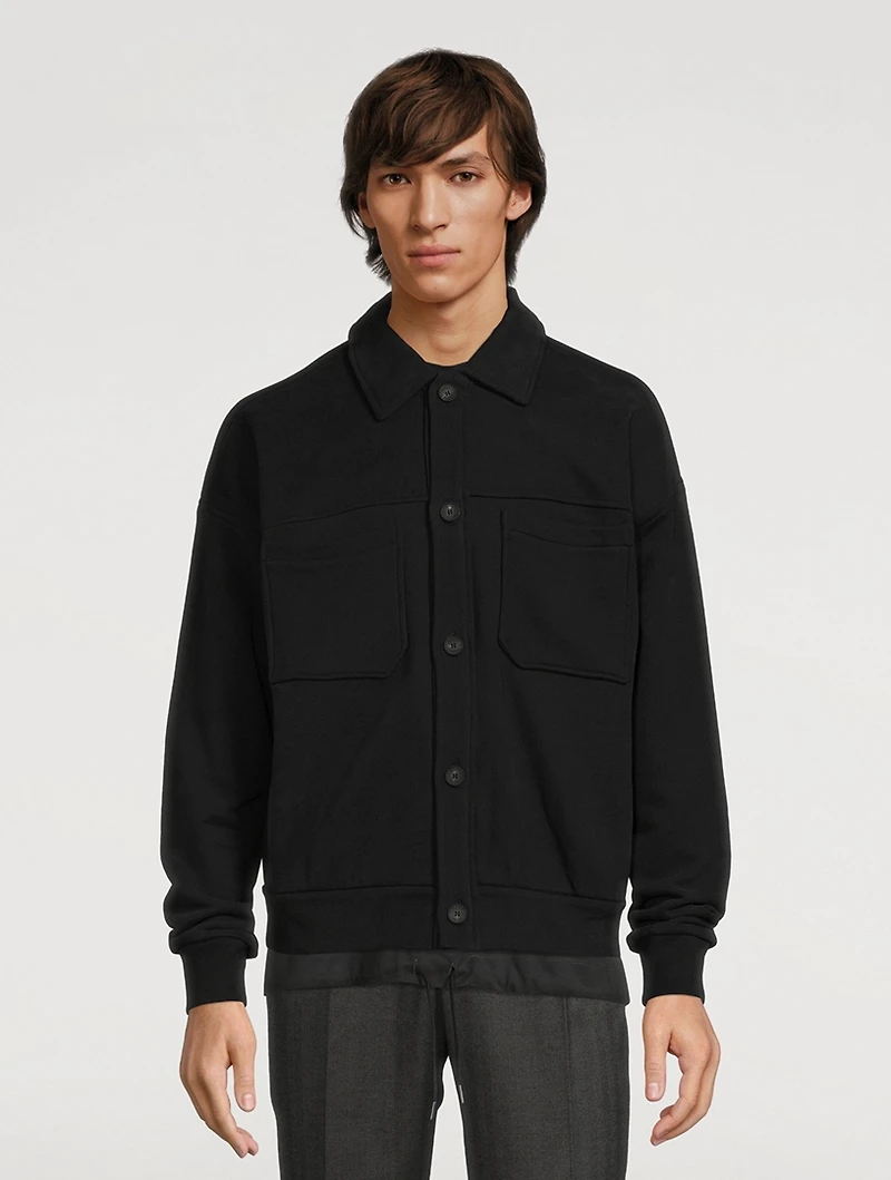 Recycled Cotton Sweatshirt Jacket