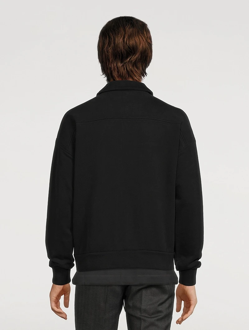 Recycled Cotton Sweatshirt Jacket