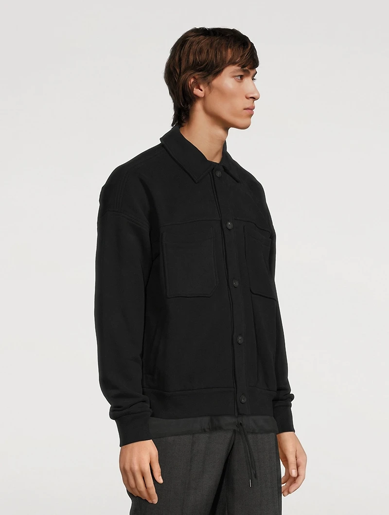 Recycled Cotton Sweatshirt Jacket