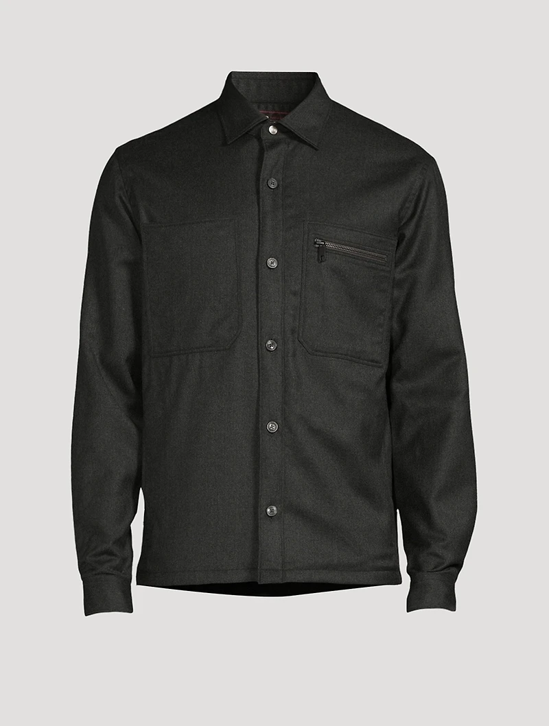 Tech Wool Padded Overshirt