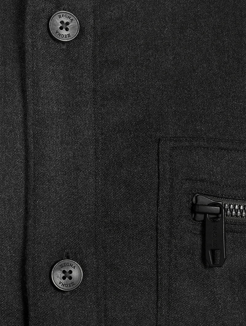 Tech Wool Padded Overshirt