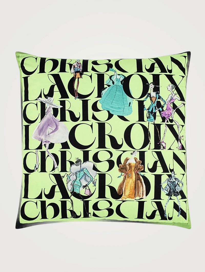 Lacroix Parade Jais Cotton And Silk Cushion