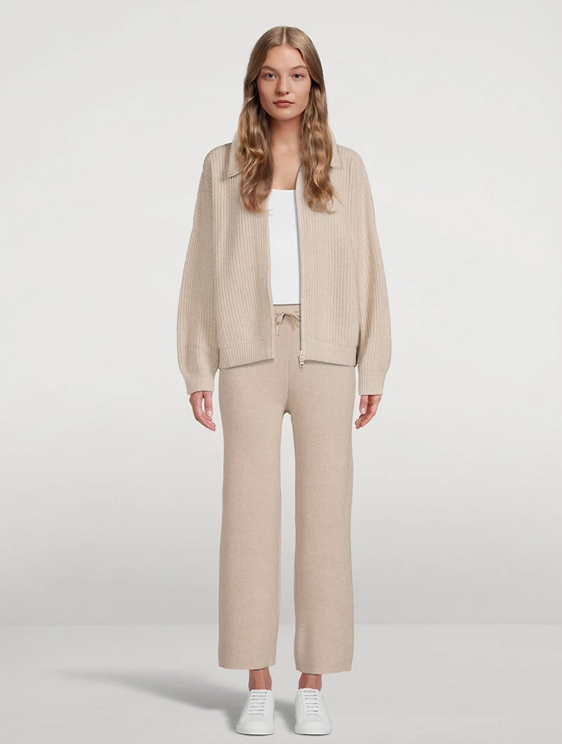 Mela Ribbed Cashmere Cardigan