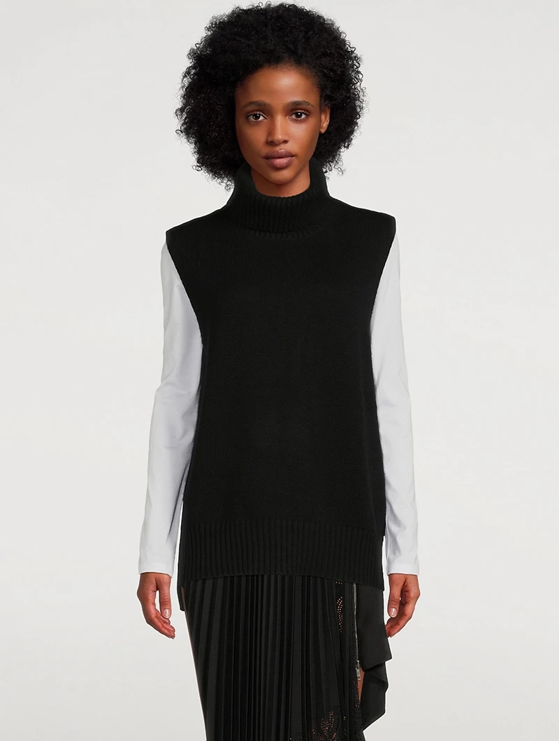 Molly Turtleneck Cashmere Sweater Vest