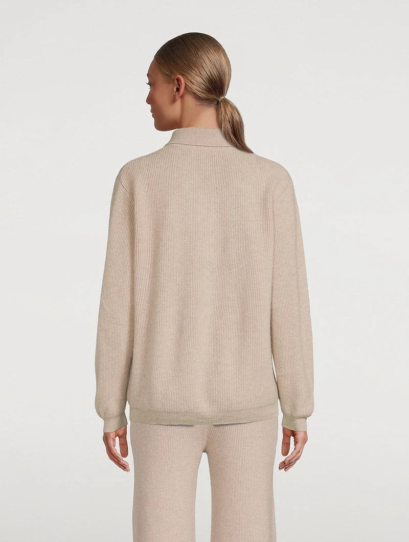 Ashley Cashmere Polo Sweater