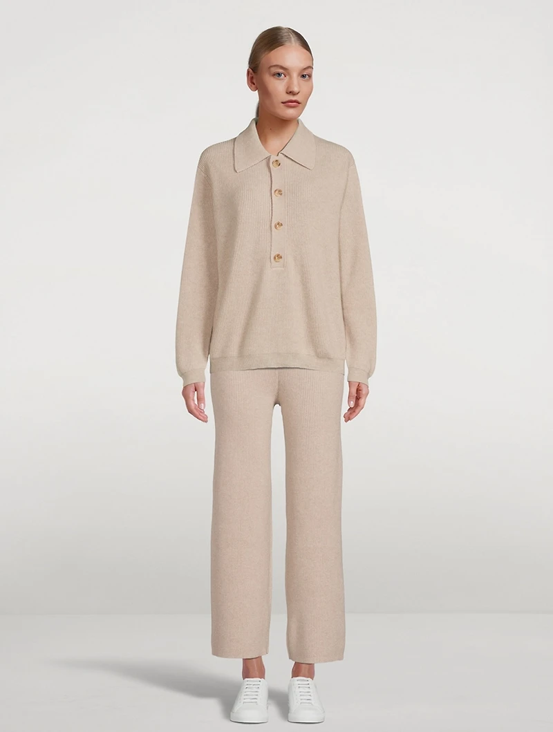 Ashley Cashmere Polo Sweater