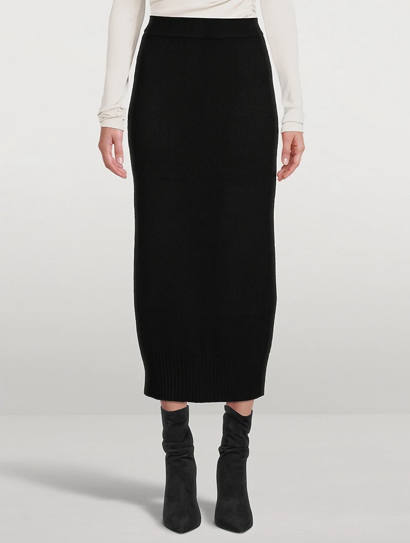 Alma Cashmere Pencil Skirt