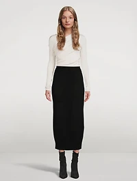 Alma Cashmere Pencil Skirt