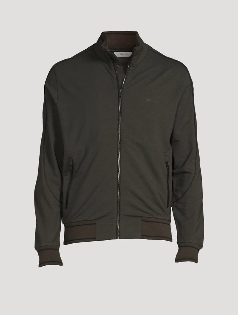Cotton And Modal Zip Sweatshirt
