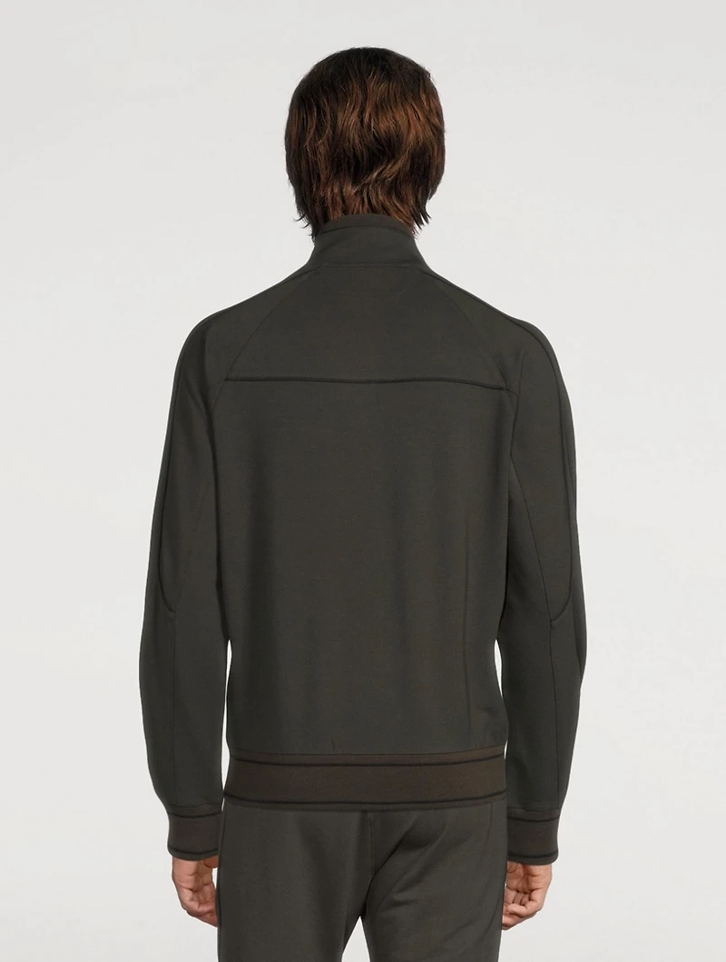 Cotton And Modal Zip Sweatshirt