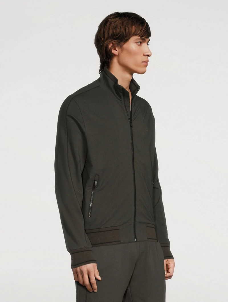 Cotton And Modal Zip Sweatshirt