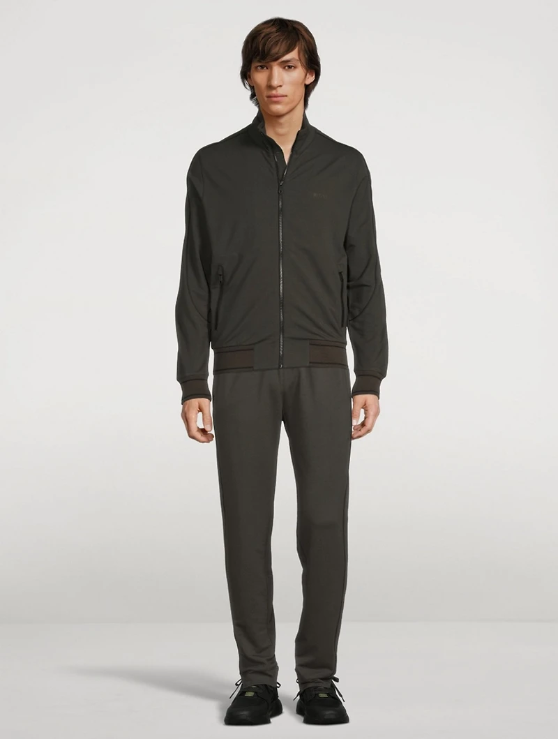 Cotton And Modal Zip Sweatshirt