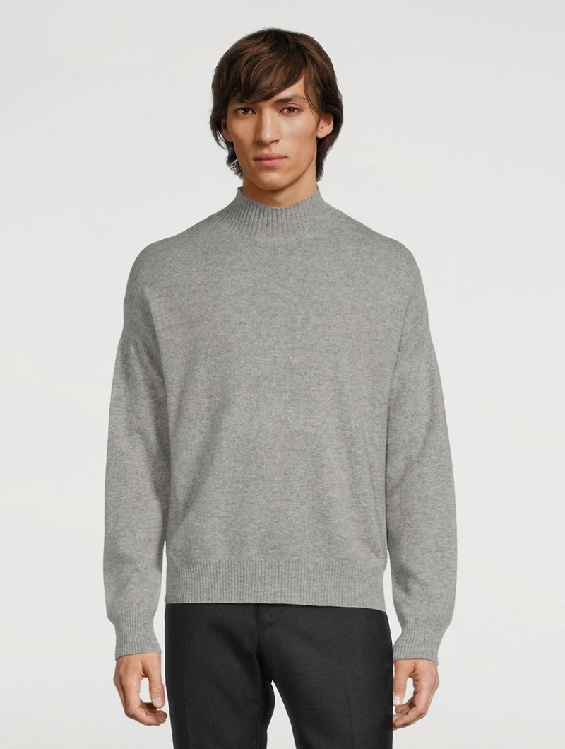 Wool And Cashmere Mockneck Sweater
