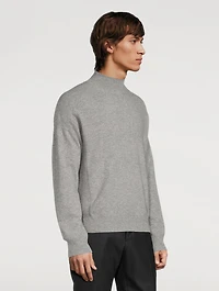 Wool And Cashmere Mockneck Sweater