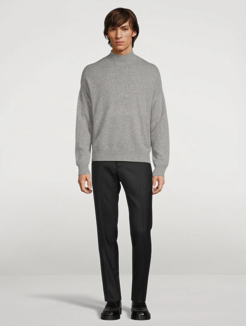 Wool And Cashmere Mockneck Sweater