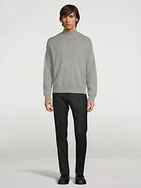 Wool And Cashmere Mockneck Sweater