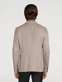Wool Silk And Cashmere Jacket Check Print