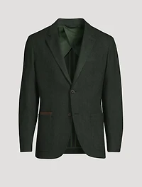 Wool And Cashmere Jacket Herringbone Print