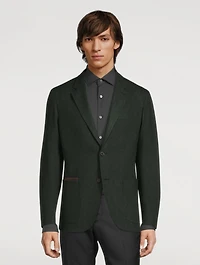 Wool And Cashmere Jacket Herringbone Print
