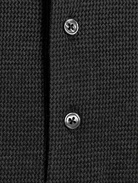 Cotton And Wool Long-Sleeve Polo Shirt