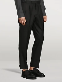 Wool Adjustable-Hem Pants