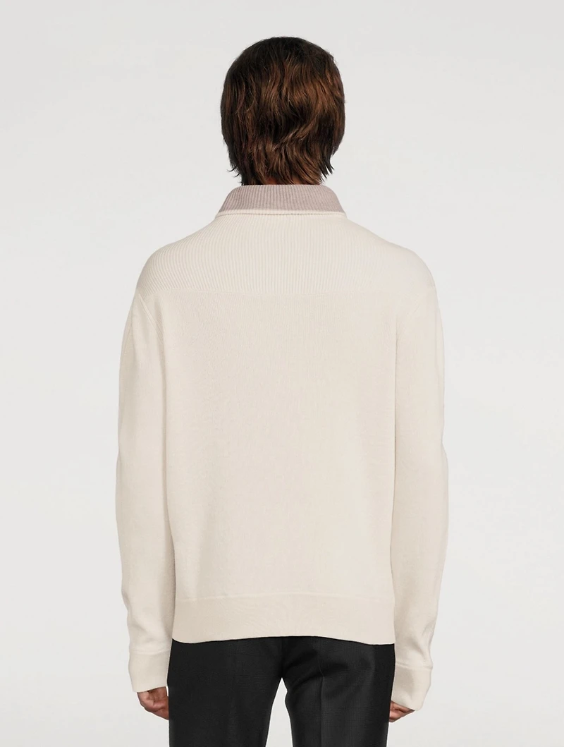 Cashmere Shawl-Neck Sweater