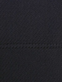 Wool Zip Jacket With Leather Detail