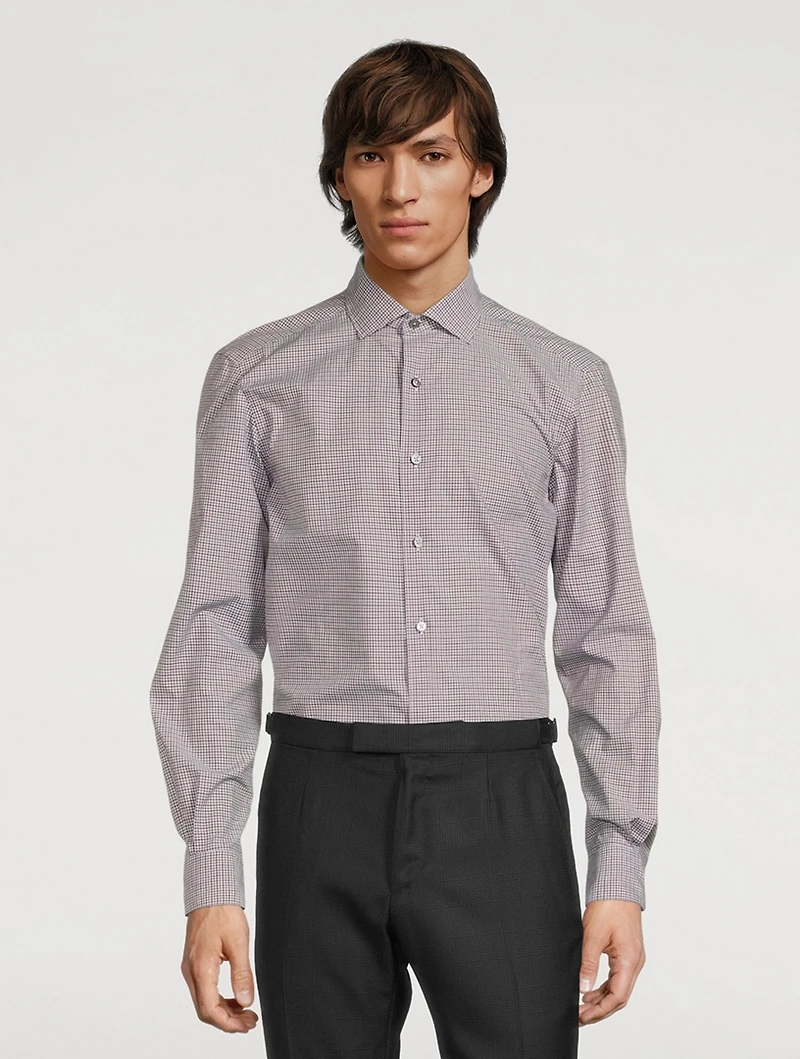 Cotton Shirt Check Print